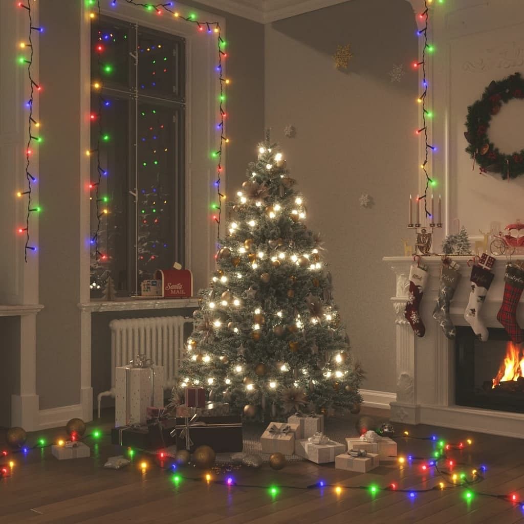 Led string multicolor pvc, copper 49.2 ft long
