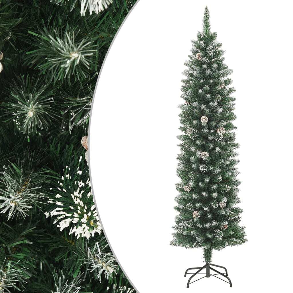 Christmas tree green and white pvc, steel slim