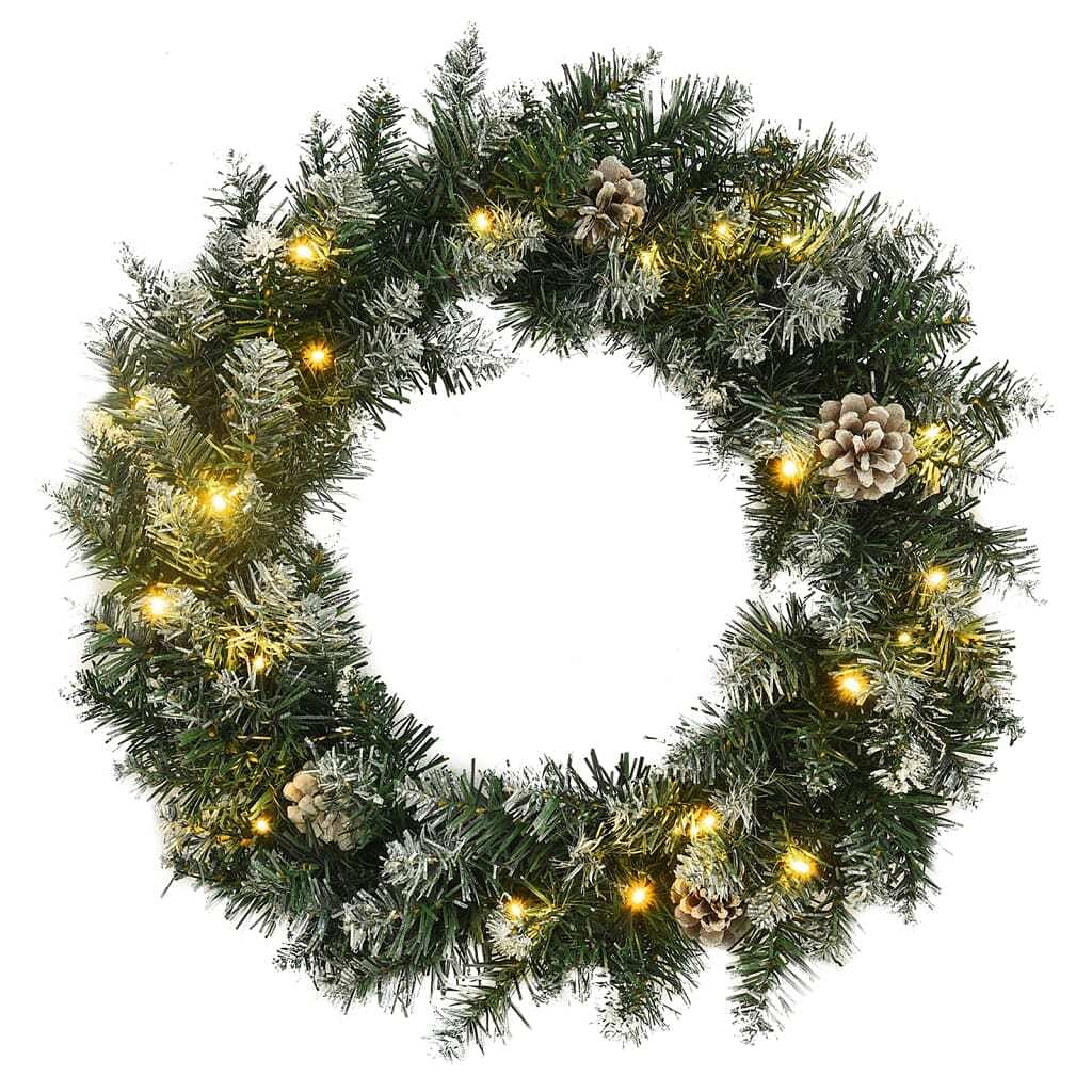 Christmas wreath green pvc medium decorative inlays