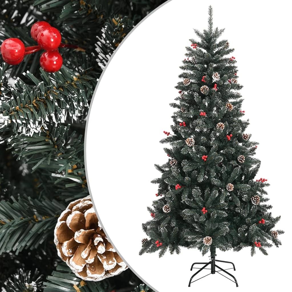 Christmas tree green and white pvc, steel 70.9 in