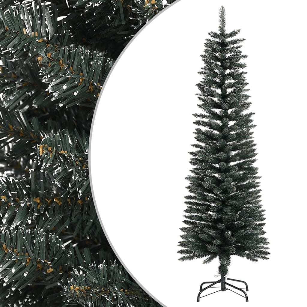 Christmas tree green and white pvc and steel slim
