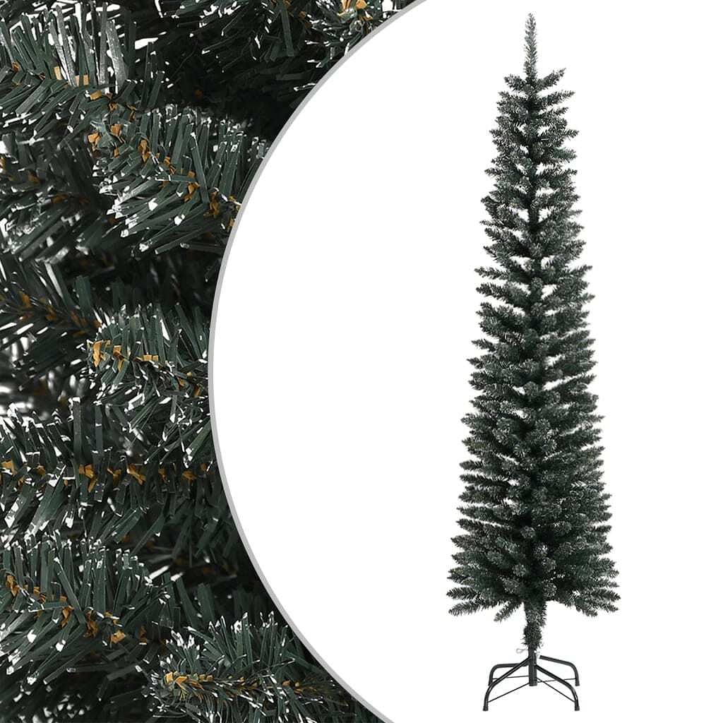 Christmas tree green and white pvc, steel 82.7 in tall