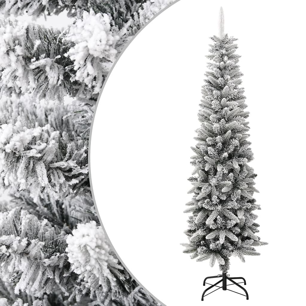 Christmas tree white and green pvc, pe, steel slim christmas tree
