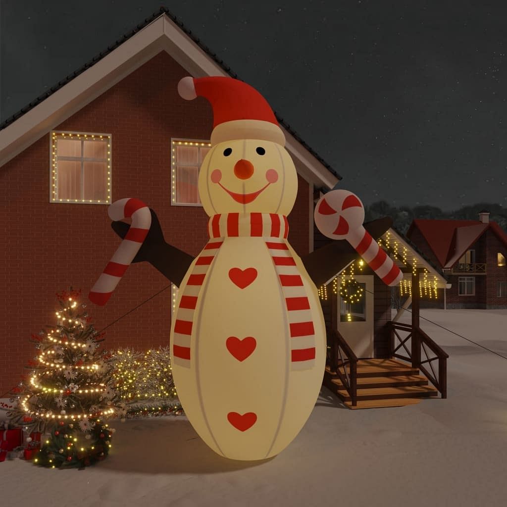 Inflatable snowman multicolour oxford fabric large
