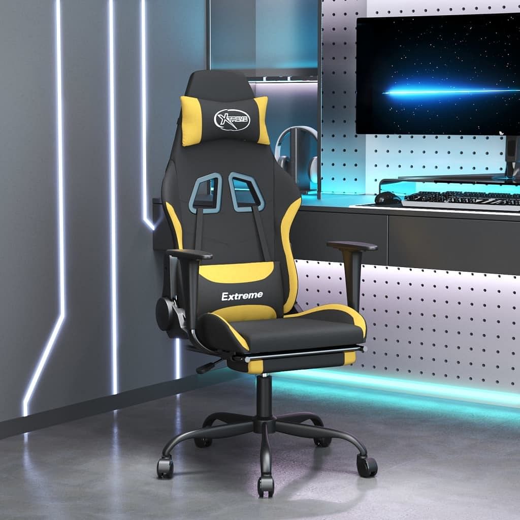 Gaming chair black and yellow