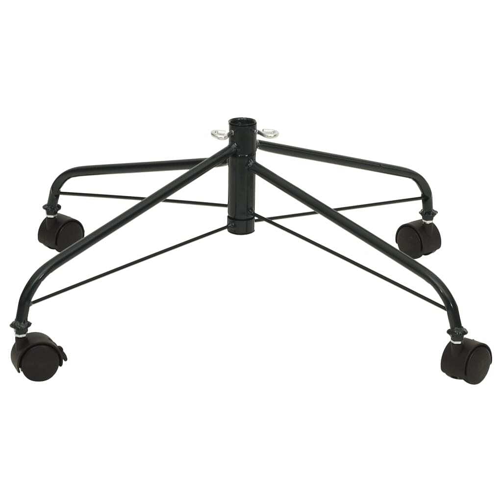 Christmas tree stand black steel medium rollable