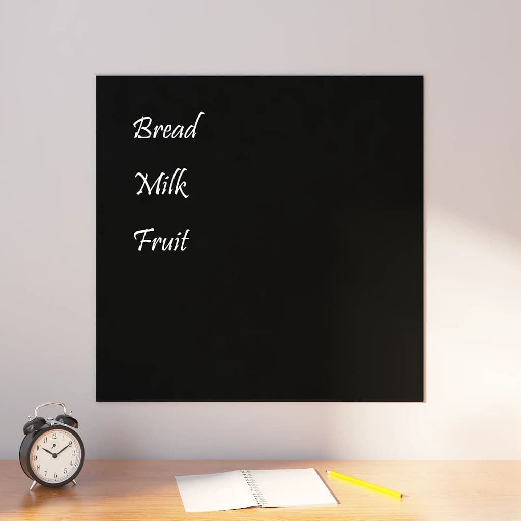 Wall-mounted magnetic board black 23.6"x23.6"?&nbsp;tempered glass