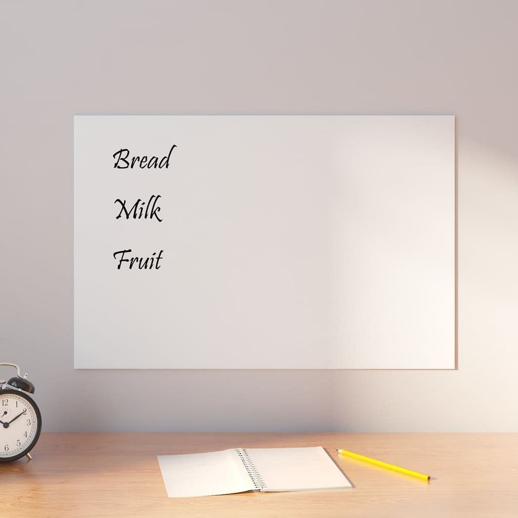 Wall-mounted magnetic board white 23.6"x15.7"?&nbsp;tempered glass