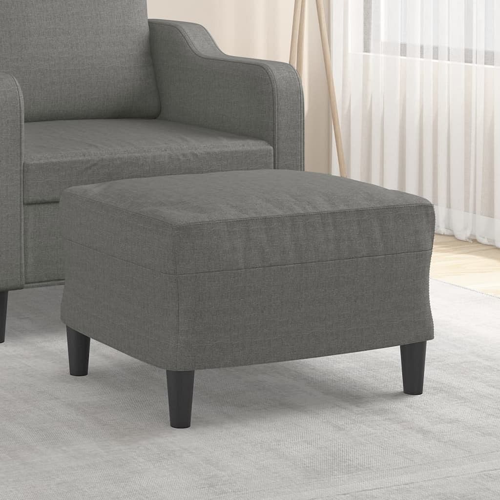 Footstool dark grey 100% polyester, plywood compact footstool