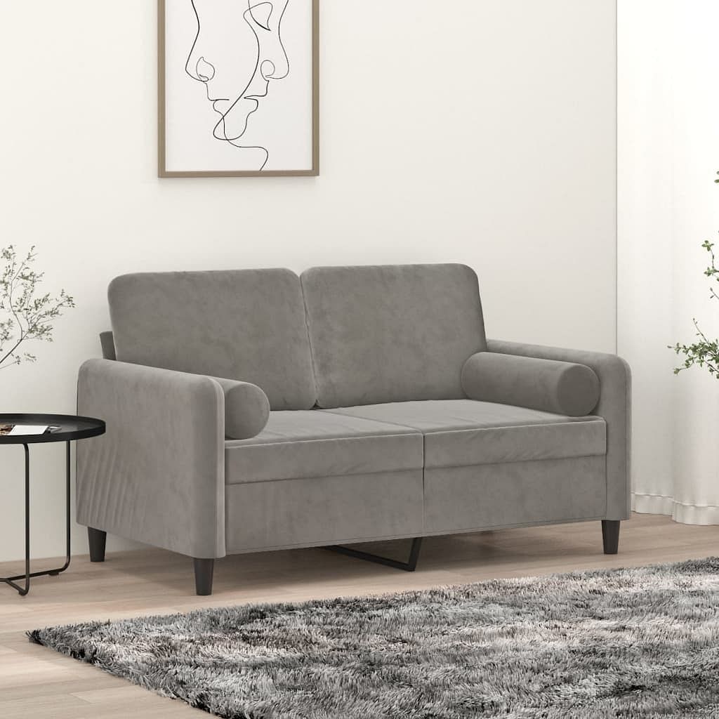  throw pillow light grey velvet (100% polyester)