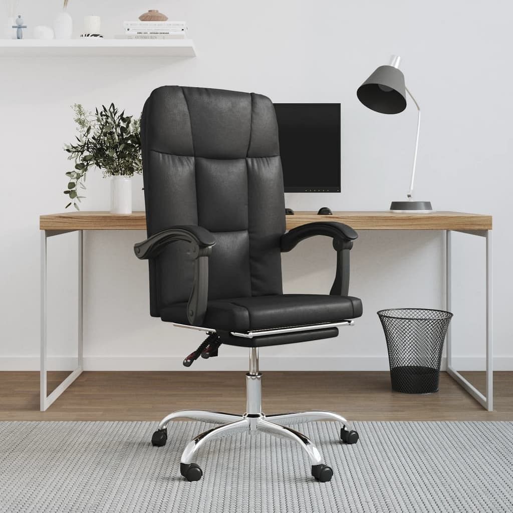 Reclining office chair black