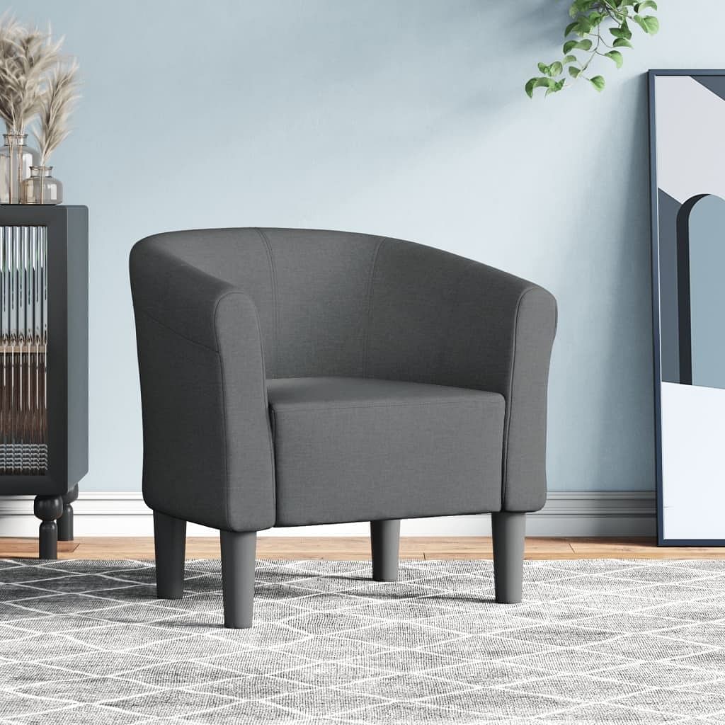 Tub chair dark grey