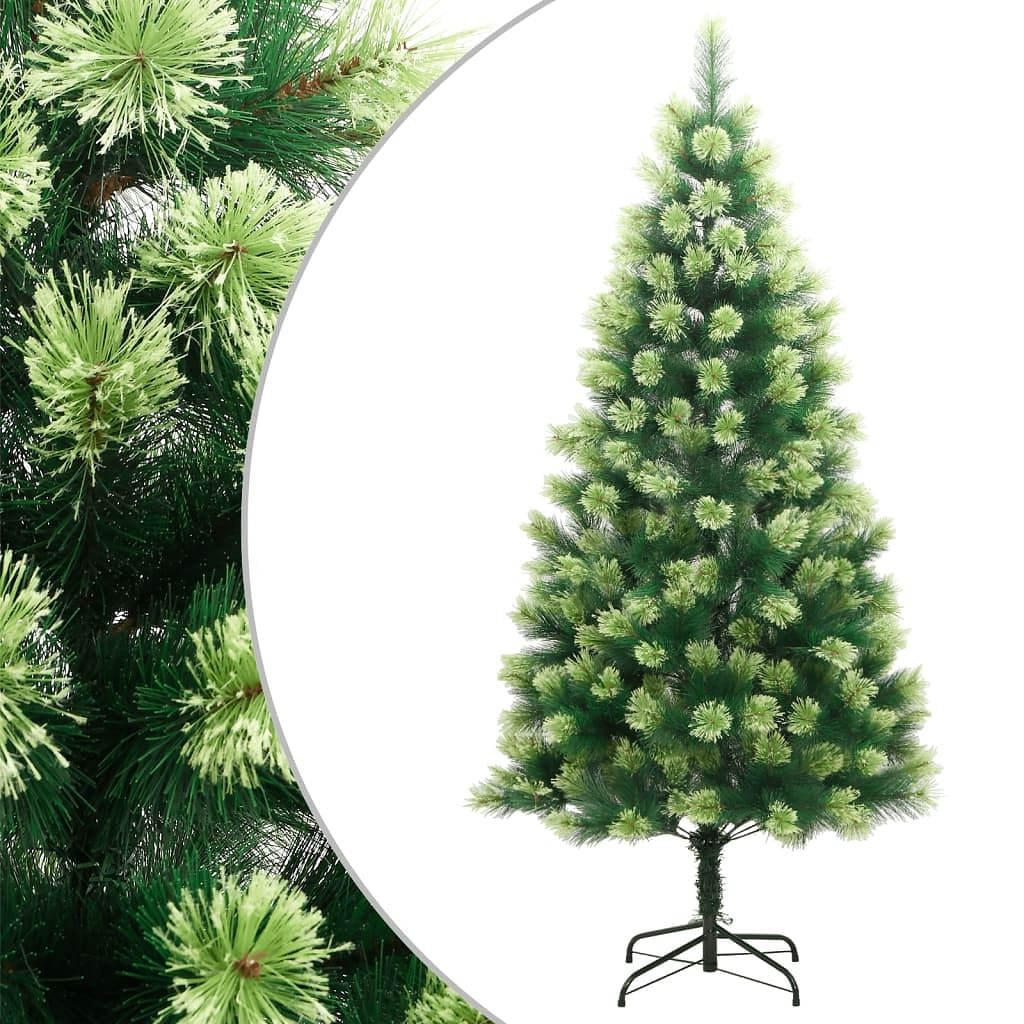 Artificial hinged christmas tree green pvc 5 ft collapsible