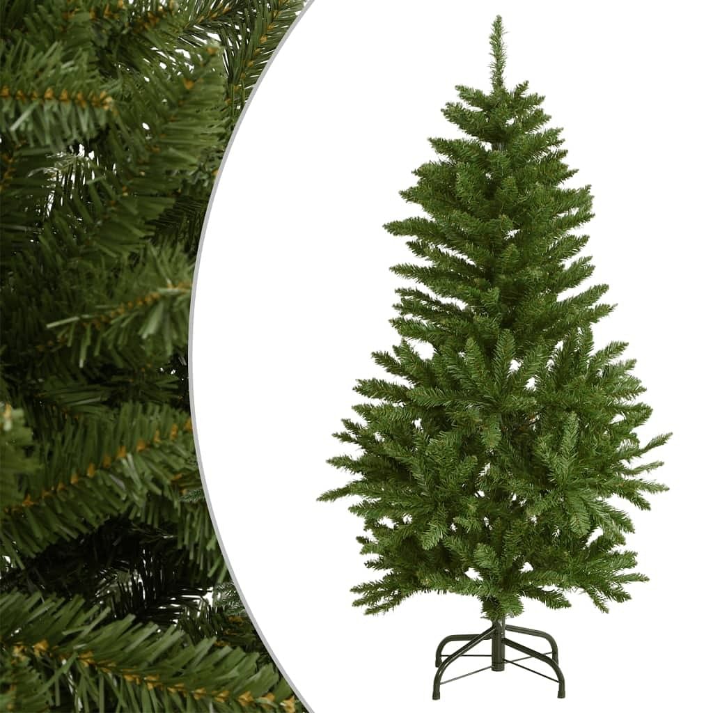 Artificial hinged christmas tree green pvc, metal medium