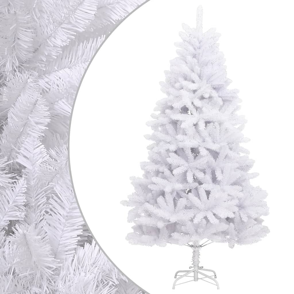 Artificial hinged christmas tree white pvc extra tall