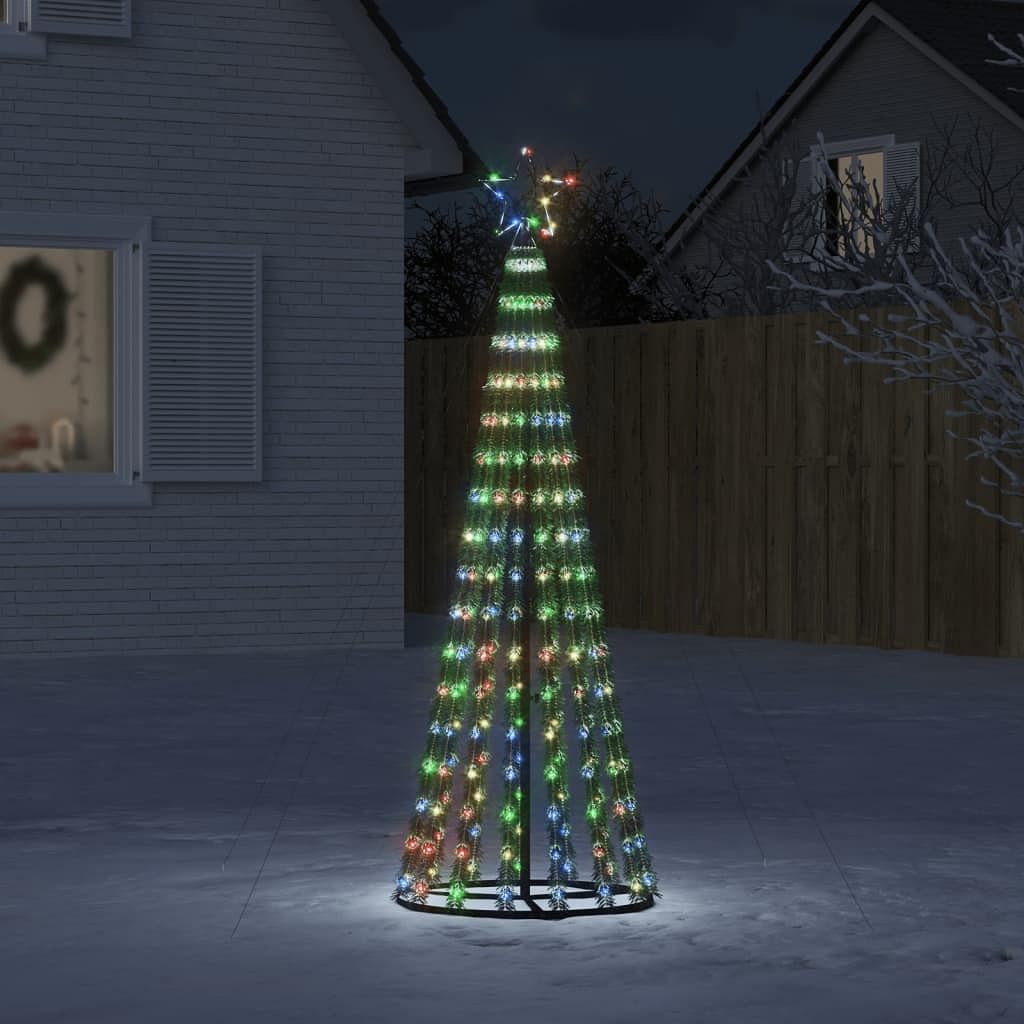 Led christmas tree colorful light with green needles