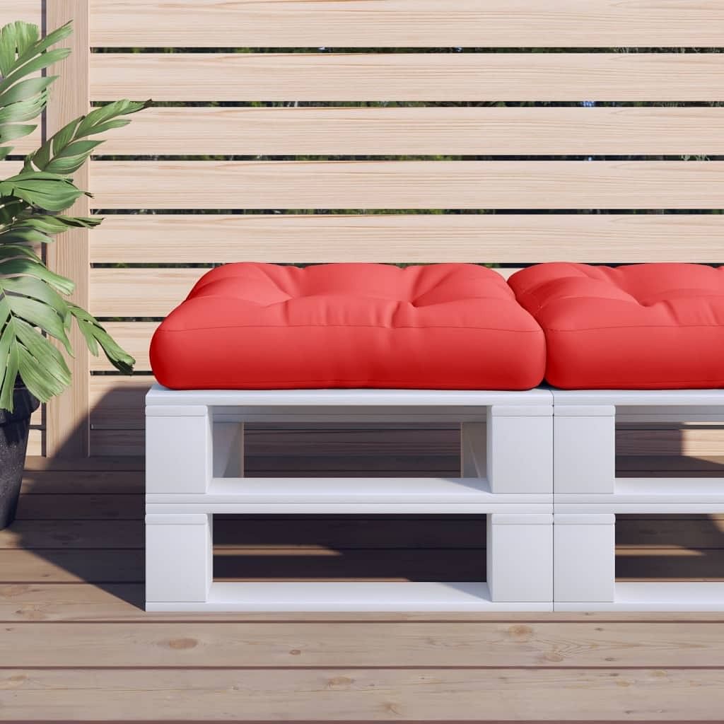 Pallet cushion red polyester 23.6" x 23.6" x 4.7