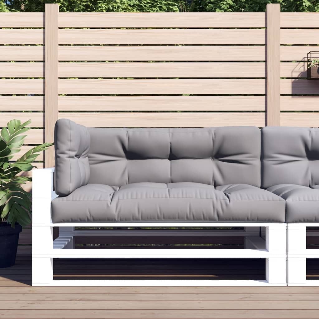 Pallet cushion grey polyester 47.2 x 31.5 in