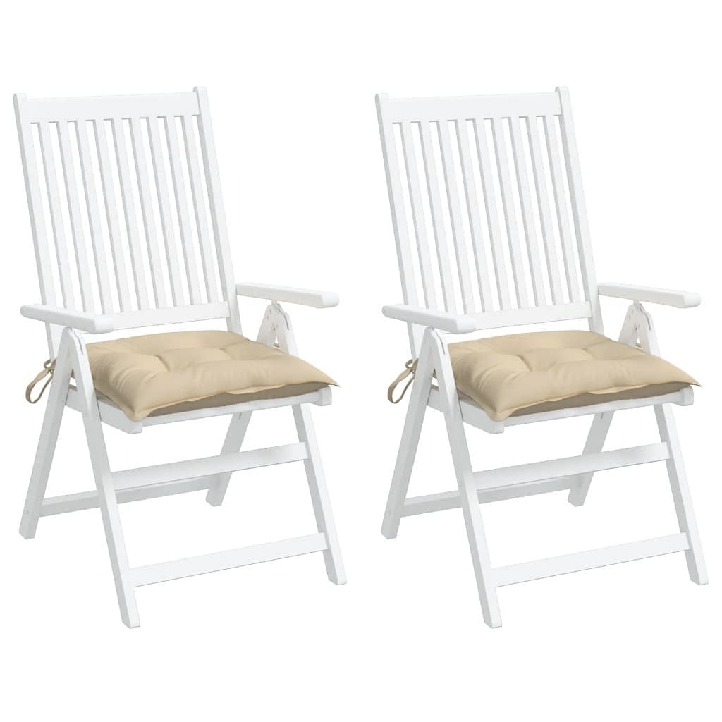 Pallet cushion set of 2 beige oxford fabric (100% polyester)
