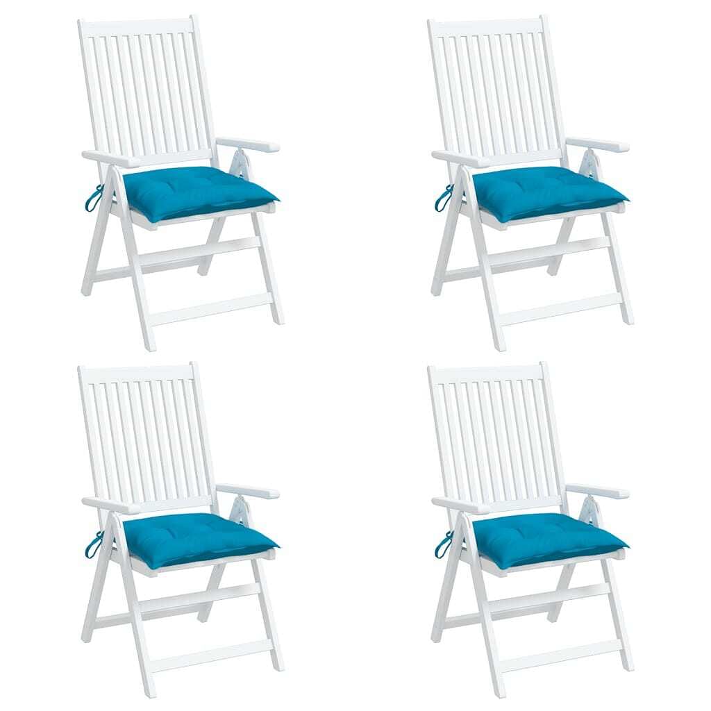 Pallet cushion set of 4 light blue oxford fabric