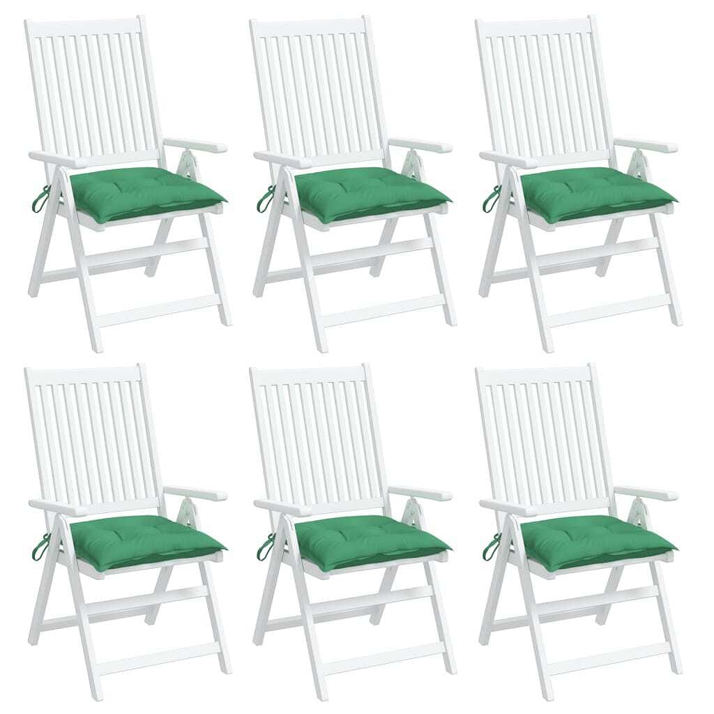 Pallet cushion set of 6 green oxford fabric (100% polyester)