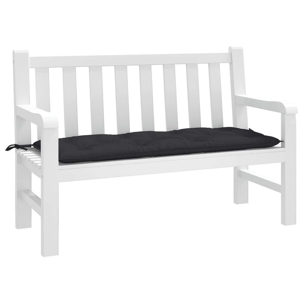 Garden bench cushion black 47.2"x19.7"x2.8" oxford fabric
