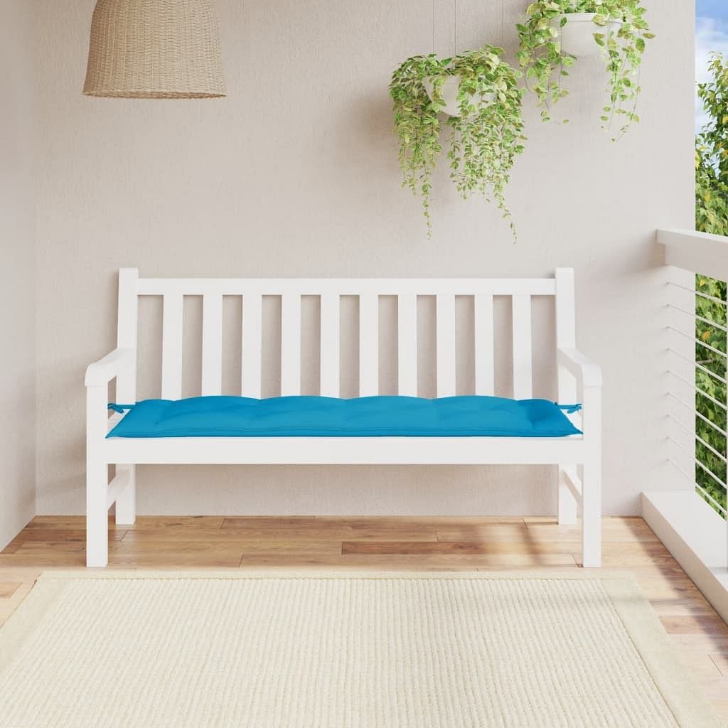 Garden bench cushion light blue 59.1"x19.7"x2.8" oxford fabric