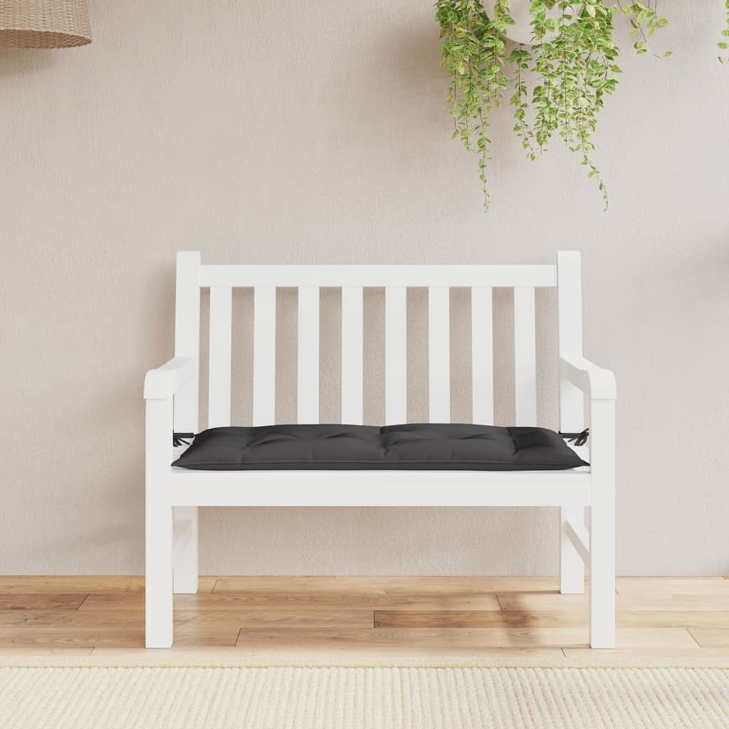 Garden bench cushion black oxford fabric (100% polyester)