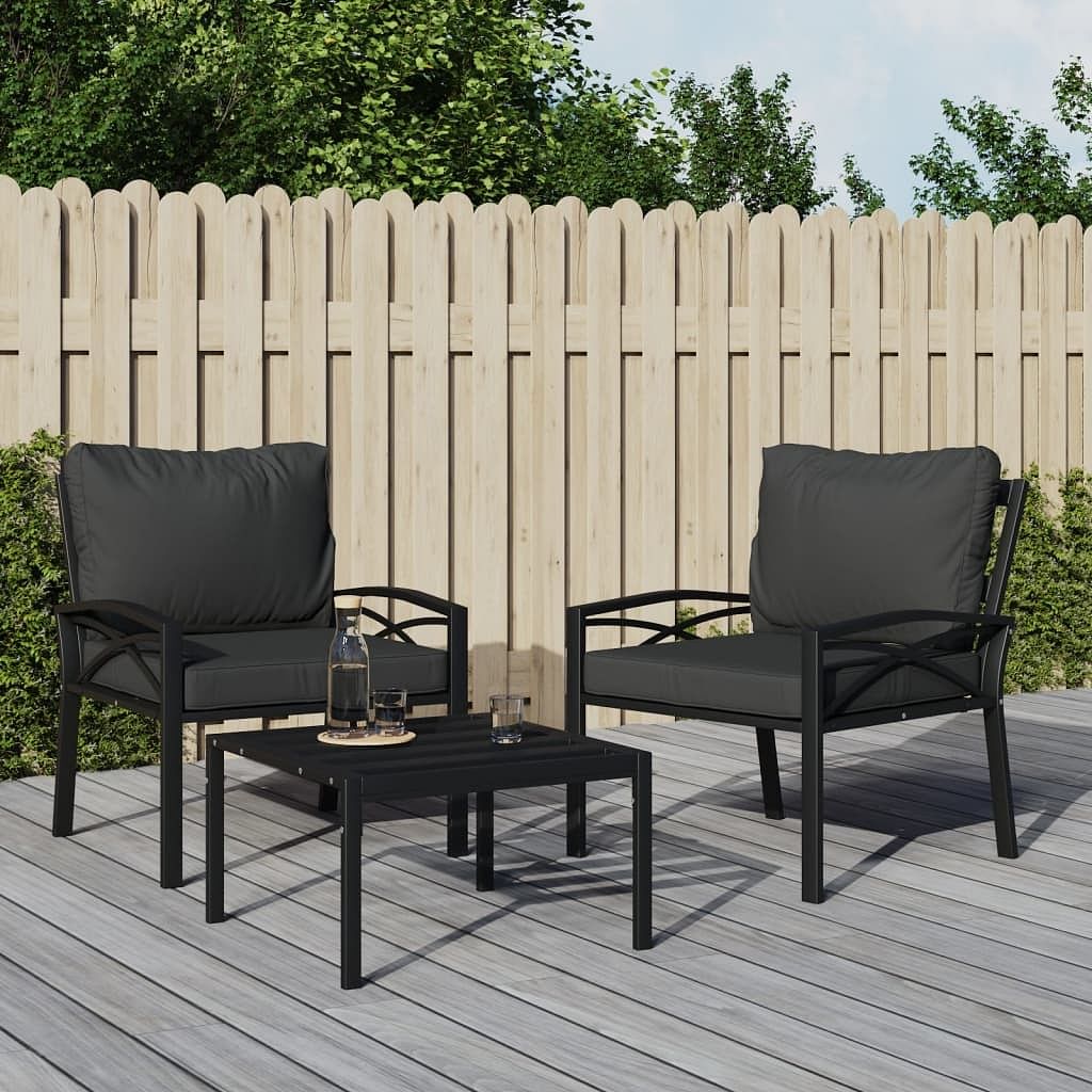 Garden chair black and grey