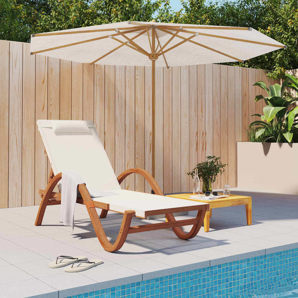 Patio sun lounger adjustable armrests sun lounger rectangular
