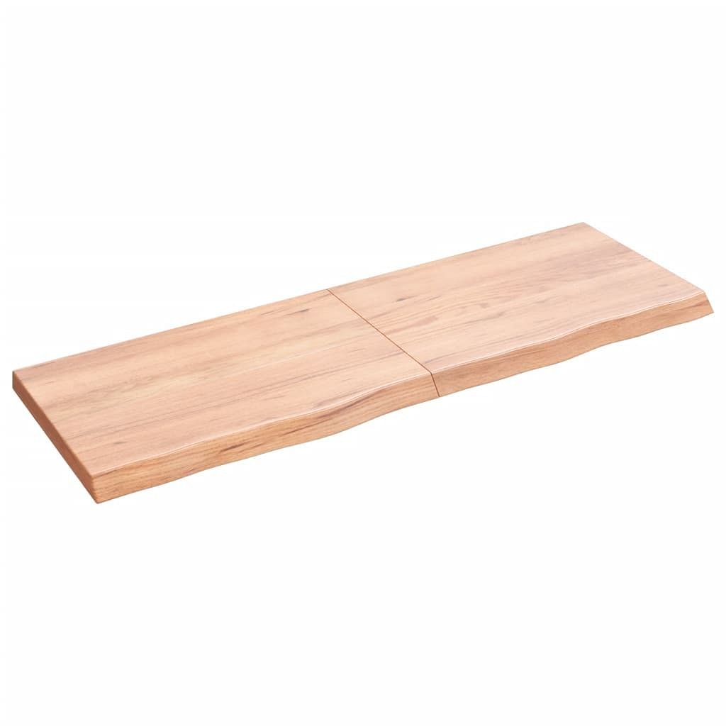 Wall shelf light brown solid oak wood standard foldable
