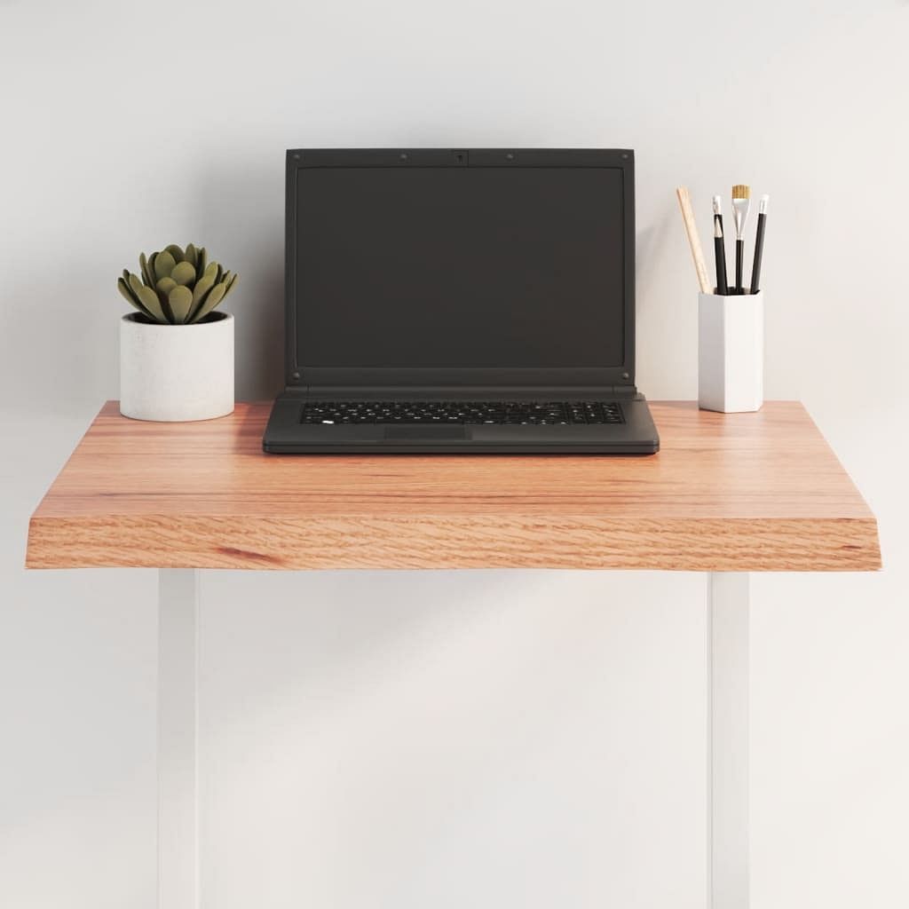 Table top light brown solid oak wood 23.6x23.6 in