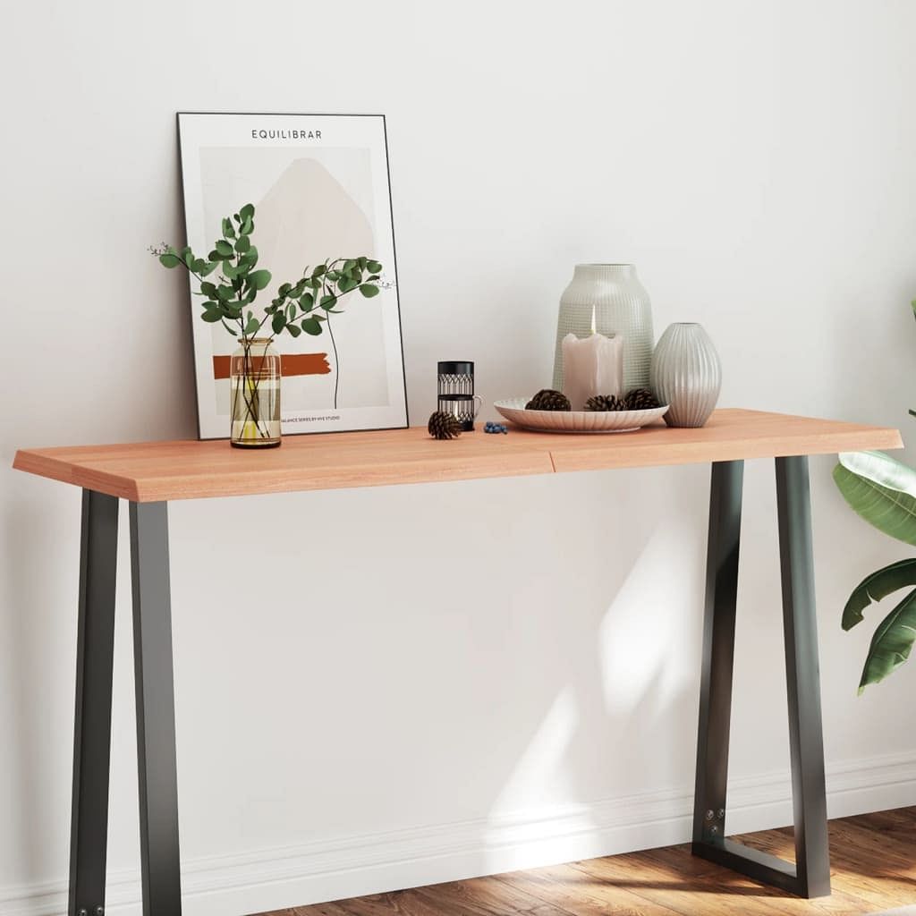 Table top light brown solid oak wood medium foldable tabletop