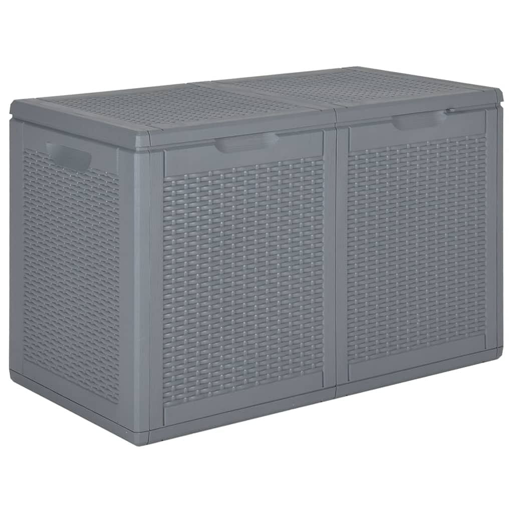 Garden storage box grey polypropylene medium garden storage box