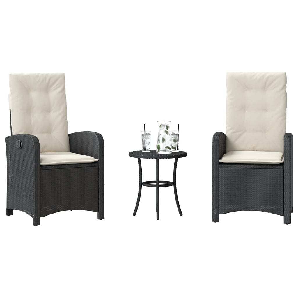 Bistro set black and cream