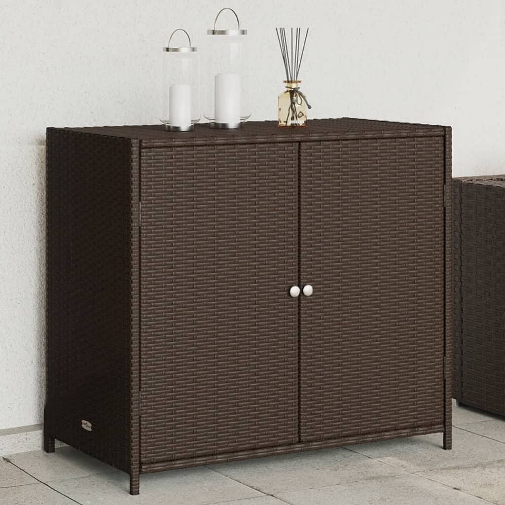 Garden storage cabinet brown