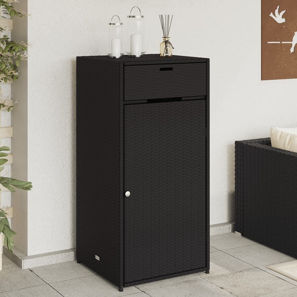 Garden storage cabinet black