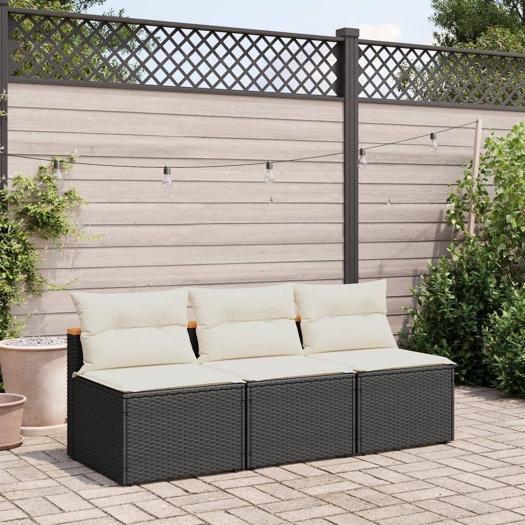 Garden sofa black pe rattan standard modular garden sofa