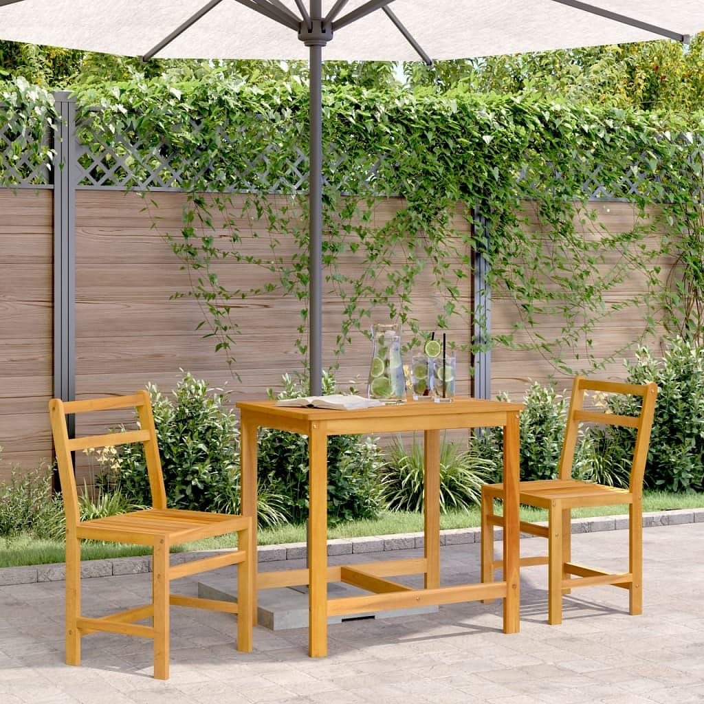 Balcony set natural acacia wood solid acacia wood compact
