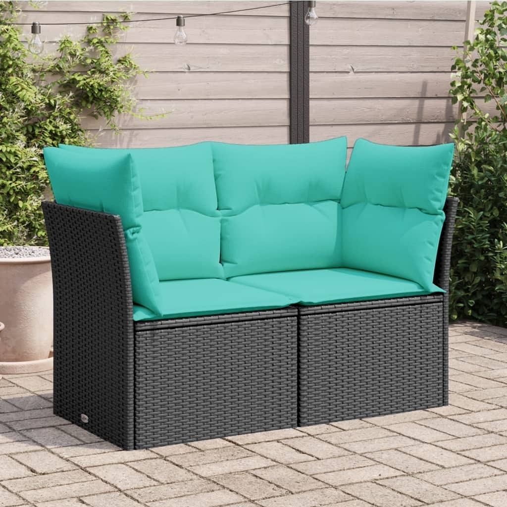 Garden sofa black, blue