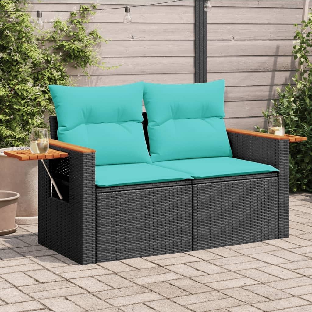 Garden sofa black, blue