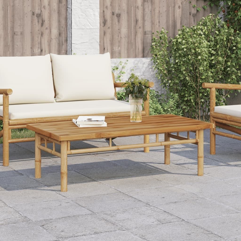 Coffee table natural bamboo bamboo with a natural finish medium