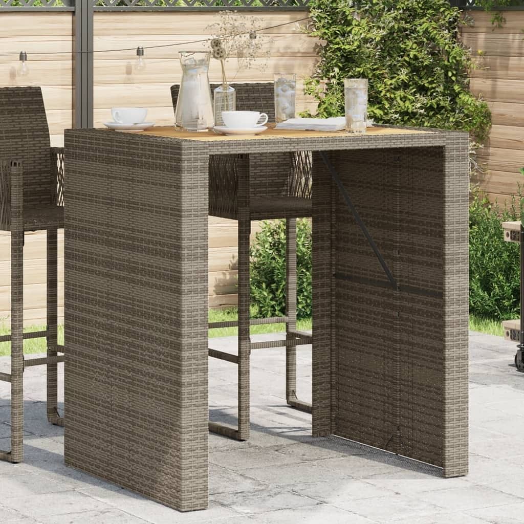 Garden bar table grey