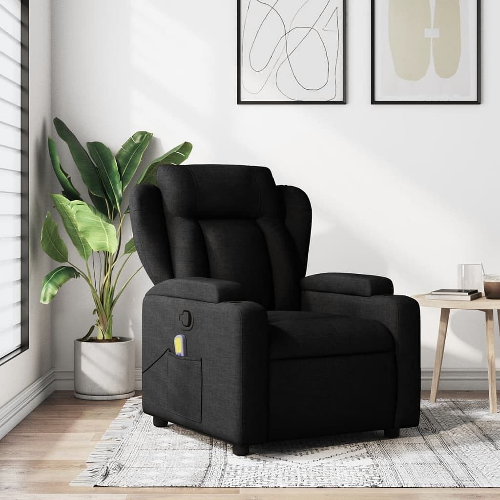 Massage recliner chair black