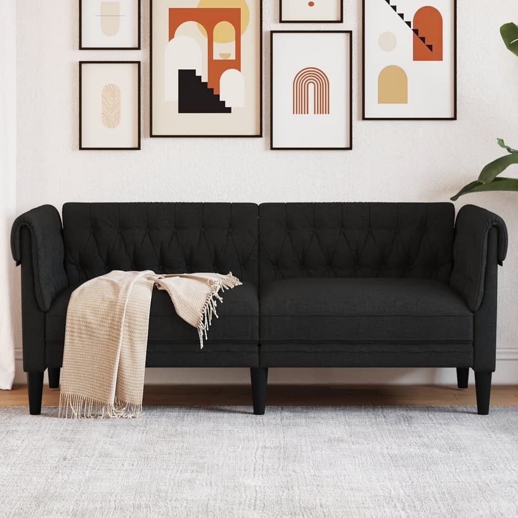 Chesterfield sofa black