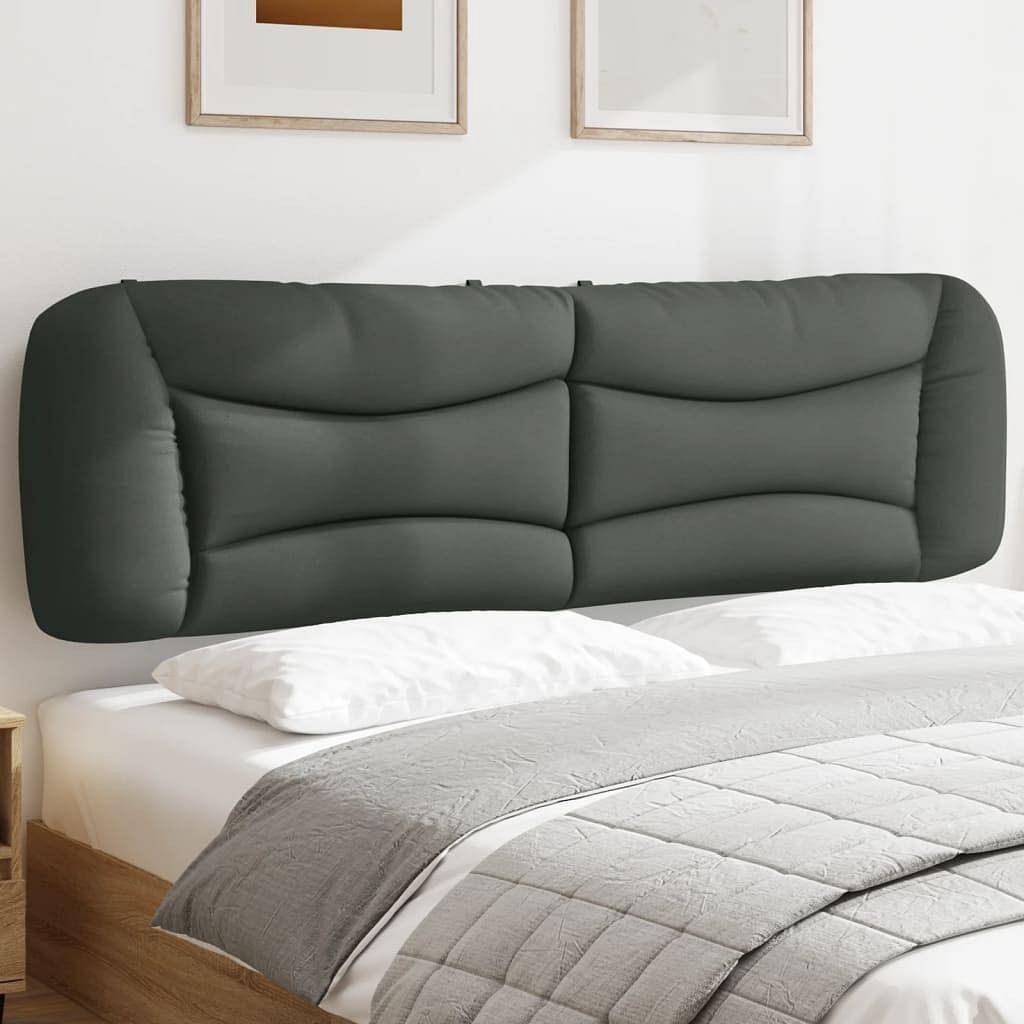 Headboard cushion dark gray fabric (100% polyester) large