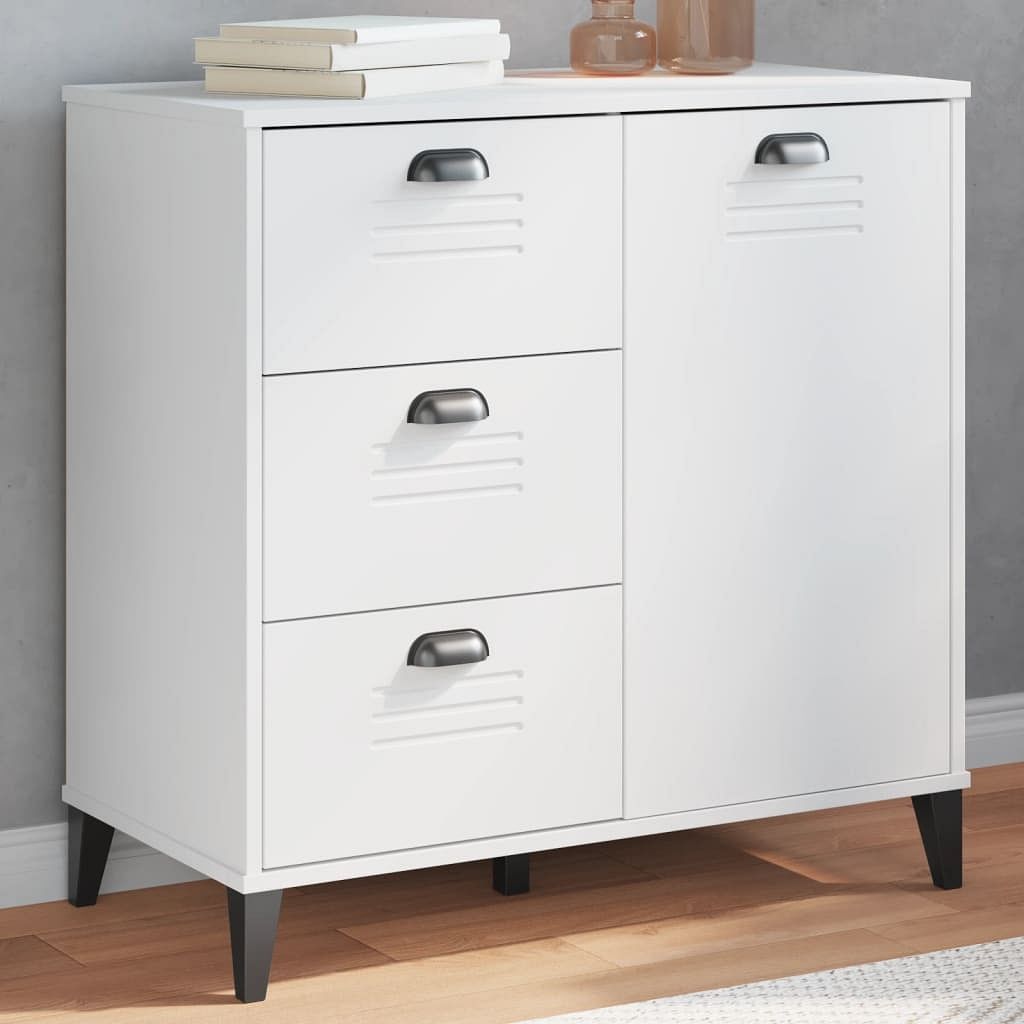 Storage cabinet white engineered wood 31.5 in x 15.7 in x 31.5 in