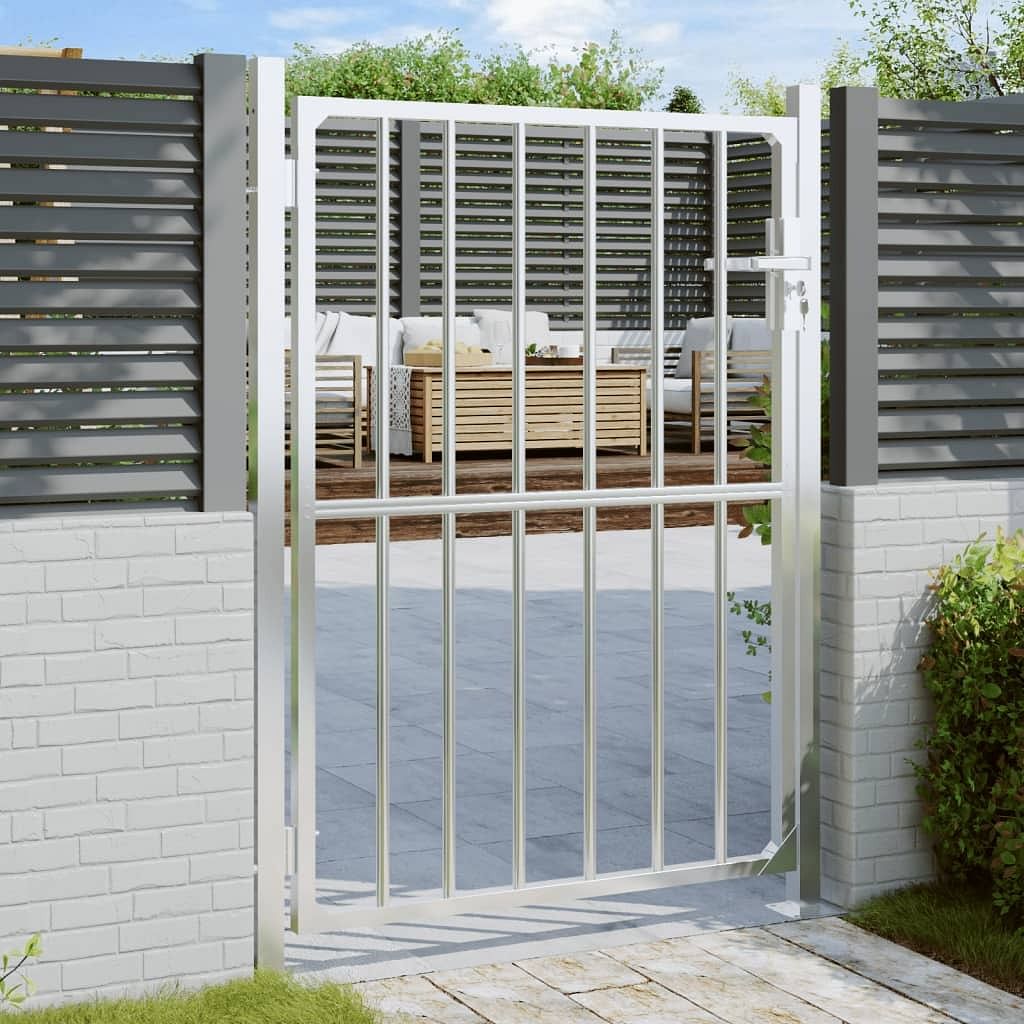 Garden gate 33.5" x 47.2" stainless steel