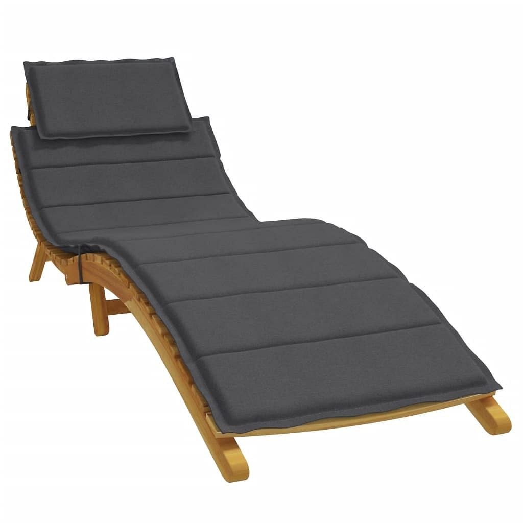 Sun lounger cushion melange anthracite 100% polyester
