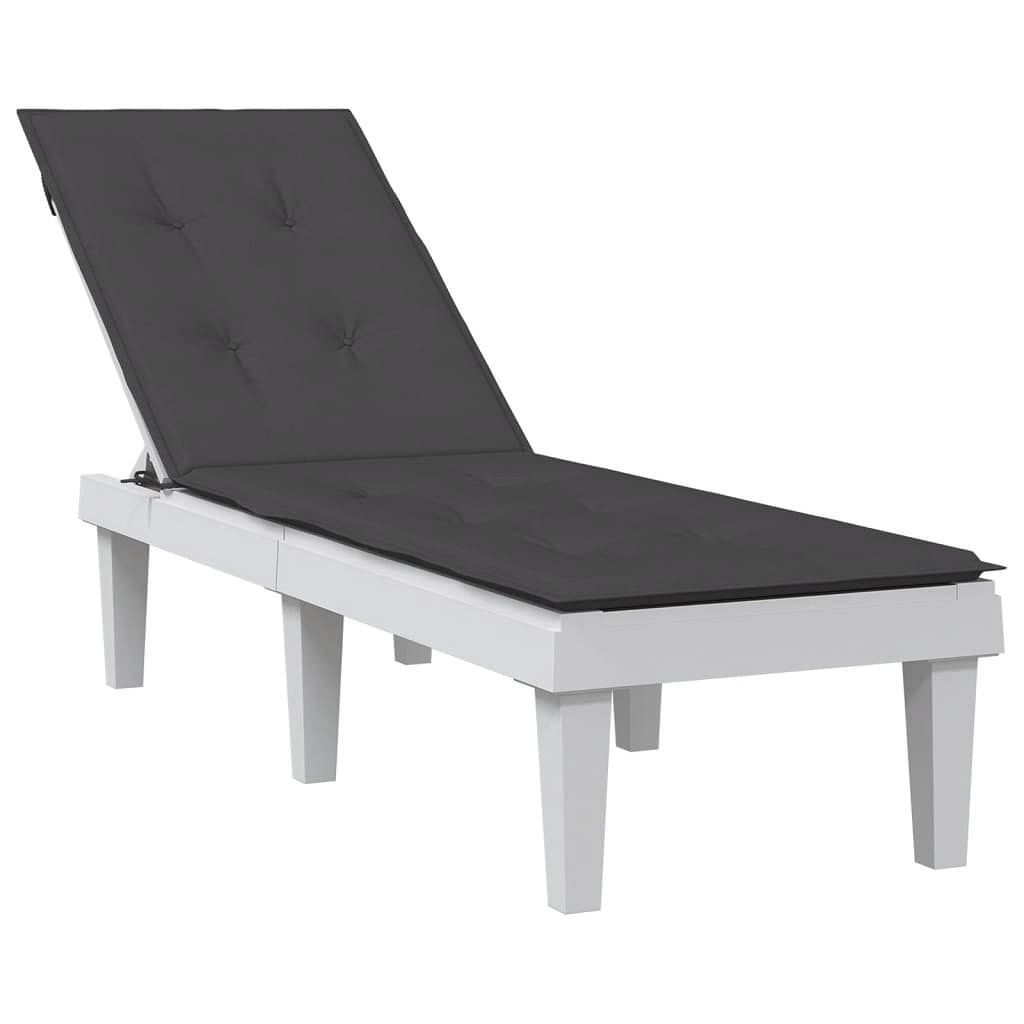 Deck chair cushion melange anthracite 100% polyester